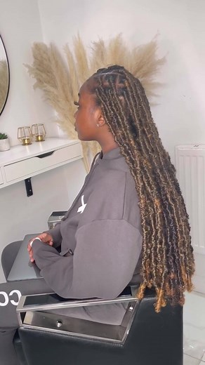 Medium Distressed Locs using spring twist hair from @xtrendhair ✨✨Are you brave enough to try colour ? 👀#locs #fyp #distressedlocs