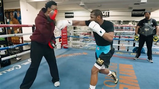 Floyd Mayweather trains for comeback at age forty-nine
