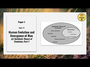 Paper-I; Topic-1.4(c) Synthetic Theory of Evolution; Part-III Video Lecture | Anthropology Optional for UPSC