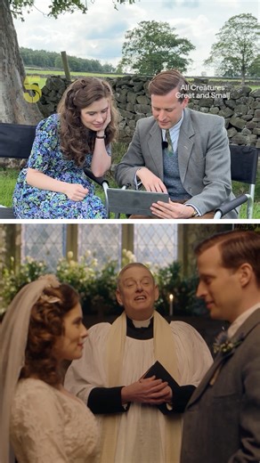 38K views · 922 reactions | Rachel Shenton and Nicholas Ralph relive a classic All Creatures moment ❤️ James and Helen's wedding - with an extra special detail you might not have heard before  All Creatures Great And Small. Watch | Stream on 5 | Channel 5 | Facebook