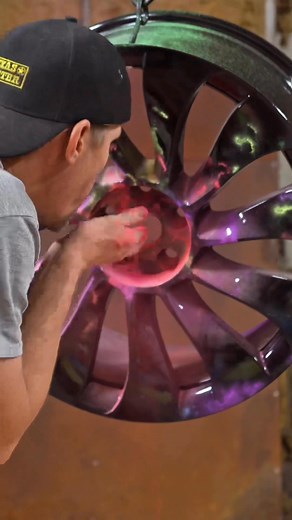 24K views · 150 reactions | I custom powder coated these Tesla wheels with a galaxy effect. #fblofestyle #powdercoating | Steve Nelson Jr. | Facebook