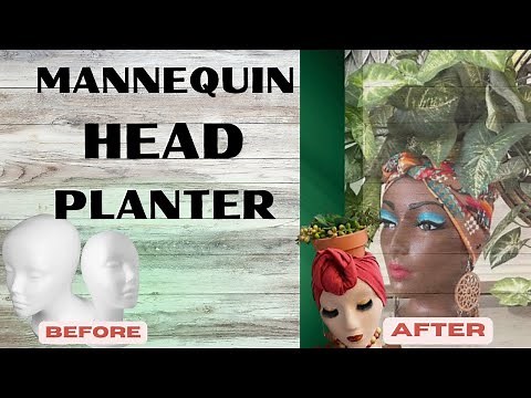 How To Make a MANNEQUIN HEAD PLANTER/ DIY STYROFOAM HEAD/ Home decor