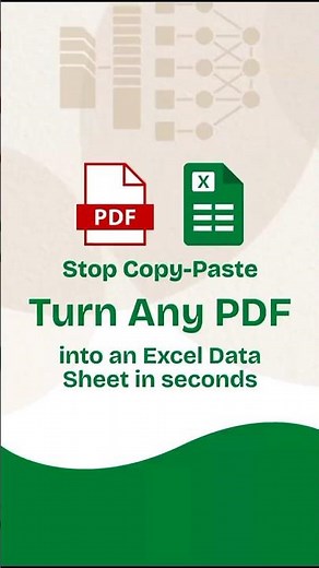 99% of the people don’t know how to extract data from PDF to Excel in seconds #excel #exceltips