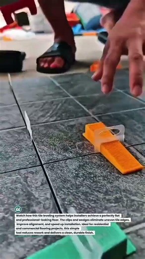 Perfect Tile Alignment Made Easy with a Tile Leveling System! #TileInstallation #Construction