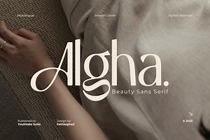 Algha | Beauty Sans Serif, a Sans Serif Font by Youthlabs Studio