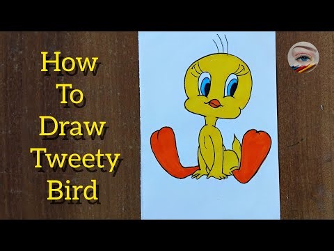 How To Draw Tweety Bird | Easy Drawing For Beginners | ‪@MadhuraTaldevkar‬