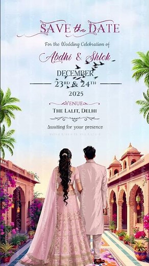 Save The Date 💍 | Bright & Colorful Wedding Video Invitation | Modern Wedding Video | Celebrare