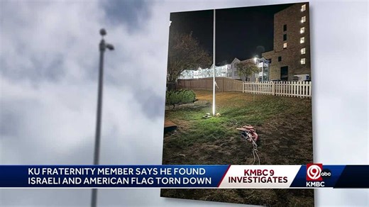 Investigation continues into vandalism of U.S., Israeli flags at KU fraternity house