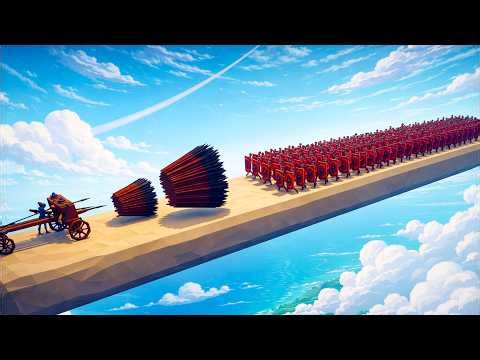 165 SHIELD BEARERS vs EVERY GOD ARCHER (Sky Bridge Map) - Totally Accurate Battle Simulator TABS