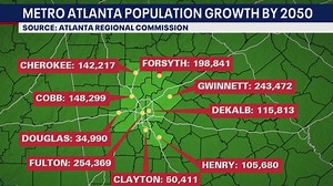 Atlanta's Population Boom: Set to surge nearly 8 million strong by 2050