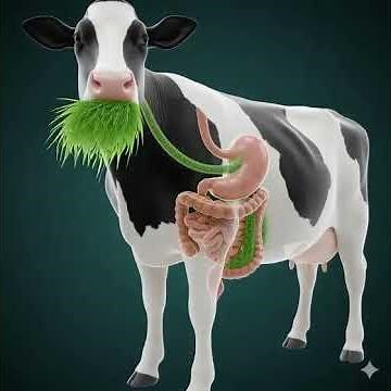 INSIDE A COW: Watch the 4-Stomach Digestion Process! (3D Animation)