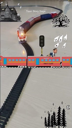 Ghost Train | Railway Crossing | Ghost Cartoon | Texas Ghost Train |Train Bhoot Wala