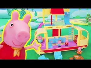 Peppa Pig Toys | Peppa Pig Transforming Camper Van Playset | Campervan Adventure Toy Surprise