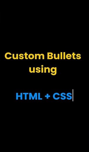 Custom Bullets using HTML CSS #htmlcss #htmlpro #html #css #website