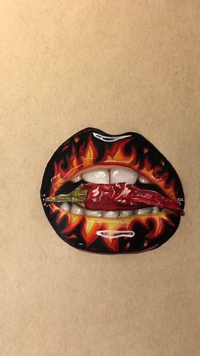 Realistic Lips Drawing Challenge with Colored Pencils