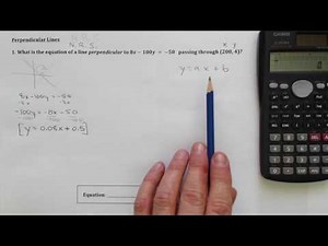 Perpendicular Lines Example