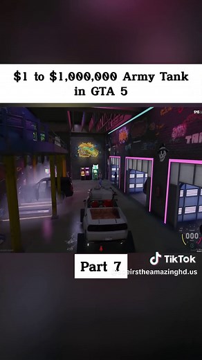 $1 to $1,000,000 Army Tank in GTA 5 P7 #foryou #amazing #funny #gamers #gta5