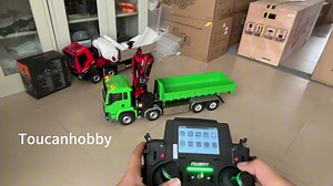 Lesu 8x8 RC roll on/off hydraulic dumper truck with crane is testing.#rc #rcmodel #dumper #truck #Lesu #hydraulic | Toucanhobby RC Model