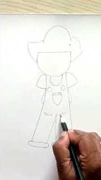 How to Make Easy Farmer Drawing | Step-by-Step Tutorial for Kids & Beginners | SnehPankh’s Art Zone