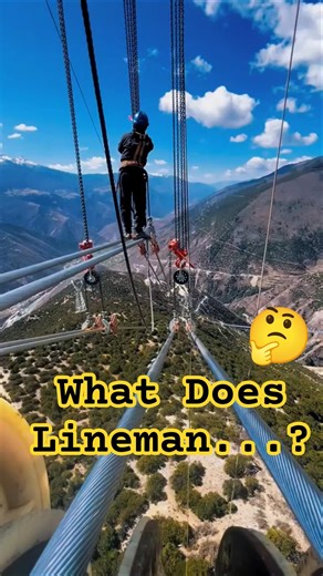 POV: What It’s Really Like To Work on Mountain Power Lines #shortsfeed