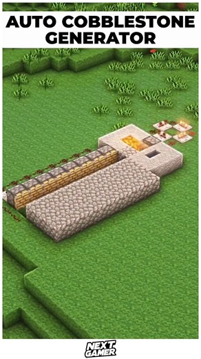 🪨 Minecraft Auto Cobblestone Generator With Simple Redstone Design and Infinite Resource Vibes ⚙️ Build an automatic cobblestone generator using lava, water, and basic redstone to get unlimited blocks effortlessly. Add pistons, observers, and a collection system to make it perfect for survival grinding and AFK farming. 🔥💧 #MinecraftCobblestone #AutoGenerator #RedstoneBuild #MinecraftIdeas #SurvivalFarm | NextGamer