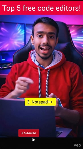 Top 5 FREE Code Editors Every Programmer Must Try! 🔥⚡ #shorts #viral #youtube #likes #coder