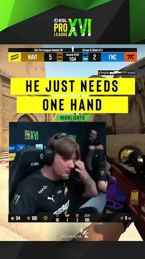 EPIC Gaming Moment with NAVI S1mple in ESL Pro League 2016