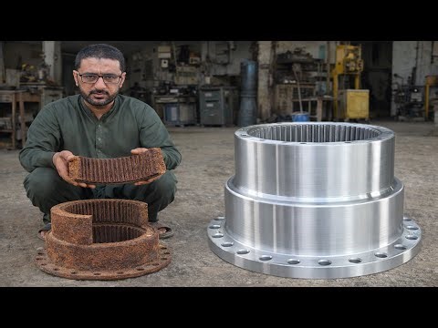 How to Repair Excavator Final Drive Travel Ring Gear Hub | Full Workshop Process