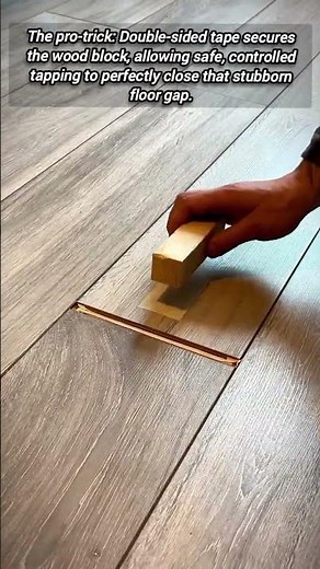 Using Double Tape and Block to Fix Floor Seams