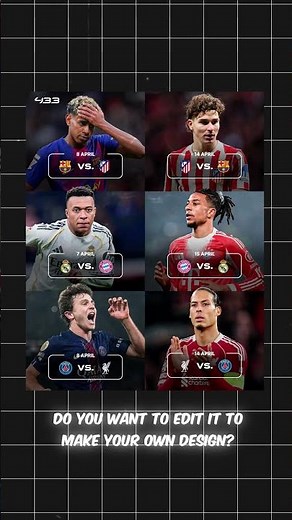 Free PSD 😎 | 433 Design 🟡 | Tutorial (6 Upcoming Matches)