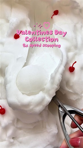 Scooping Valentines slimes 2x speed 💕🏹 ⊹ ࣪ ˖ preview for new valentines slimes coming 2/5 #slimes #asmr #slime #valentines #vday