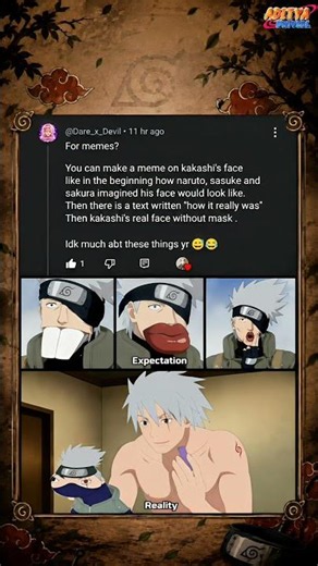 Kakashi Removed The Mask 💀😂 || #naruto #narutoshippuden ‪@D4REX_EDITZ‬