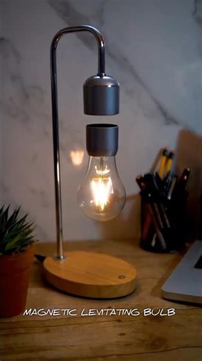 Floating Magnetic Levitating Bulb 💡 #lamp #light #home #homedecor #aesthetic