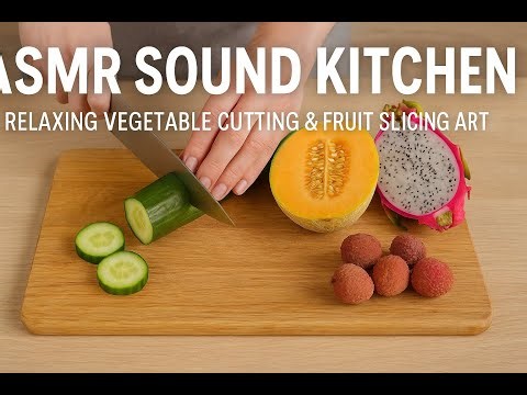 Satisfying ASMR 🎧 Melon, Dragon Fruit & Lychee Cutting Sounds