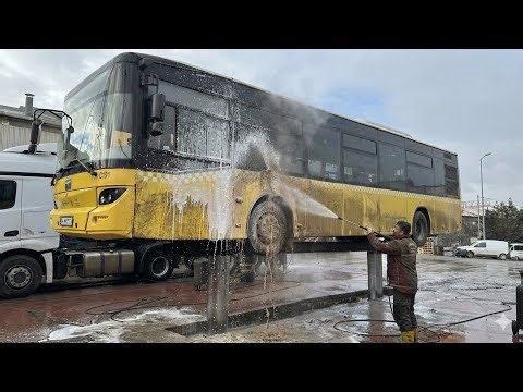 EXTREMELY DIRTY BUS WASH | Heavy Duty Pressure Cleaning, Satisfying Bus Wash ASMR – Car Wash Beast