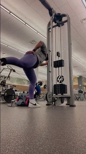 Effective Leg Exercises: Using Cable Machine For Glute Kickbacks#legworkout