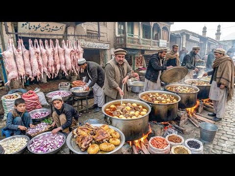 Breakfast in Afghanistan | Famous Street food in Afghanistan | Kabuli Pulao recipe | Liver Fry