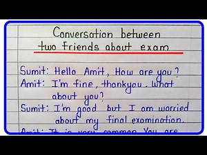Conversation between two friends about exam in english