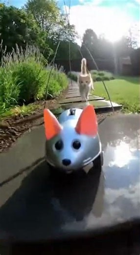 Catch me if you can!! The Cutest High-Speed Chase Ever! Kitten vs. Robot Mouse 🏁