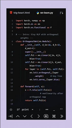 Orthogonal Initialization in Neural Networks Explained with PyTorch | AI & Deep Learning Tutorial 🔥