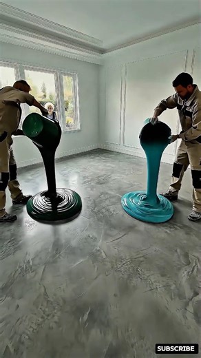 Luxurious bedroom with premium Turquoise epoxy flooring 💖✨ #epoxy #floor #epoxyfloor