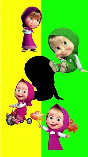 Masha and the Bear Wrong Eyes Challenge! Funny Colors Matching Puzzle | Dame Tu Cosita Dance Remix66