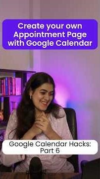 Create your own Appointment Page in #GoogleCalendar #shorts || Vibha Puri