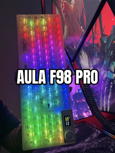 These clear keycaps make the rgb look so much better 🪐🛸#keyboard #aula #giftedinlove #tiktokshopstockup #desksetup