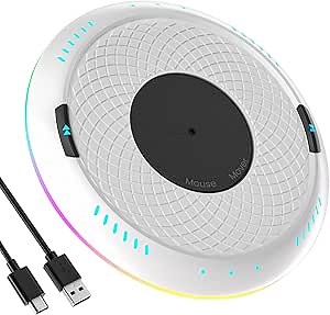 Mouse Jiggler Undetectable,Upgraded Mouse Mover Device with Adjustable Internal Timer &7 LED Colors Option,Mouse Wiggler Moves Automatically to Keep Computer Laptop Active