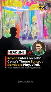 Ravan Enters on John Cena's Theme Song at Ramleela Play !! . . #ravan #johncena #ramleela | Tvone India Live