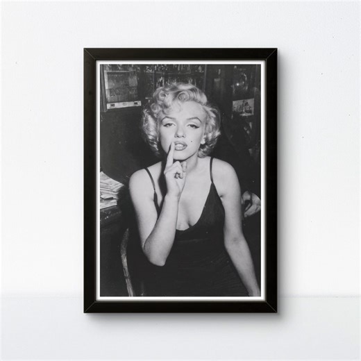 Marilyn Monroe Poster: Iconic Black White Wall Art - Etsy