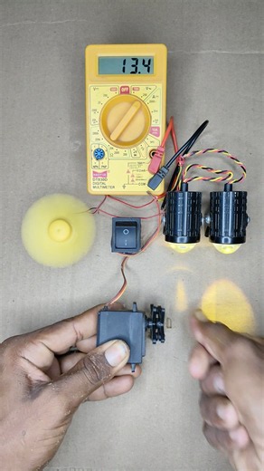 Two Bike Bulb light or 6v fan & Voltmeter Powering Using Hydraulic Genrator System • Dc motor show