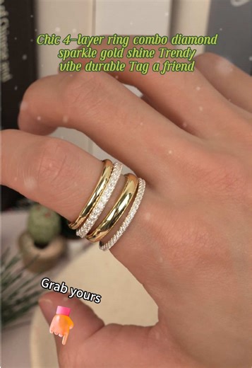 It‘s my favorite stackable rings #loyalovejewelry #tewiky #tiktokshopholidayhaul #stackablerings #vlentinesgiftideas