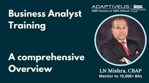 Business Analyst Certification Training For Beginners | Adaptive US | LN Mishra CBAP